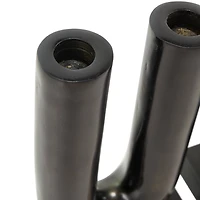 Black Aluminum U-Shaped Candle Holder Set