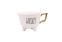 Hello Honey® White Stoneware Liquor Mugs with Gold Electroplating Set