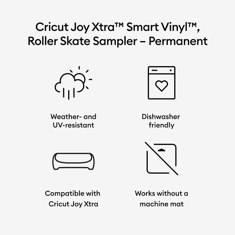 Cricut Joy Xtra™ Permanent Smart Vinyl™ Roller Skate Sampler