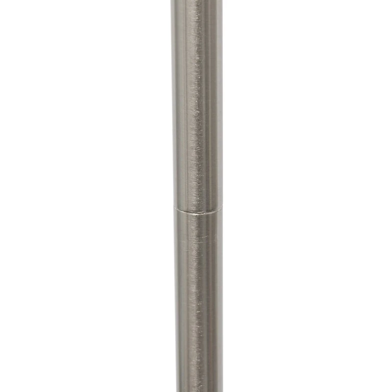 Simple Designs 57" Brushed Nickel Drum Shade Floor Lamp