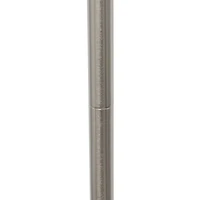 Simple Designs 57" Brushed Nickel Drum Shade Floor Lamp