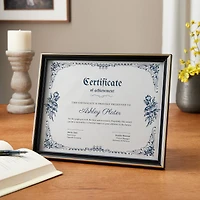 Basics 8.5" x 11" Black & Gold Multipurpose Document Frame by Studio Décor®