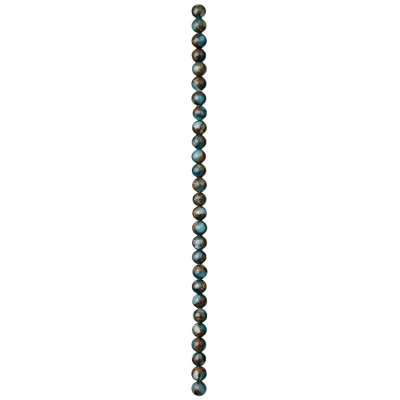 Light Blue Impression Jasper Round Beads, 6mm by Bead Landing™
