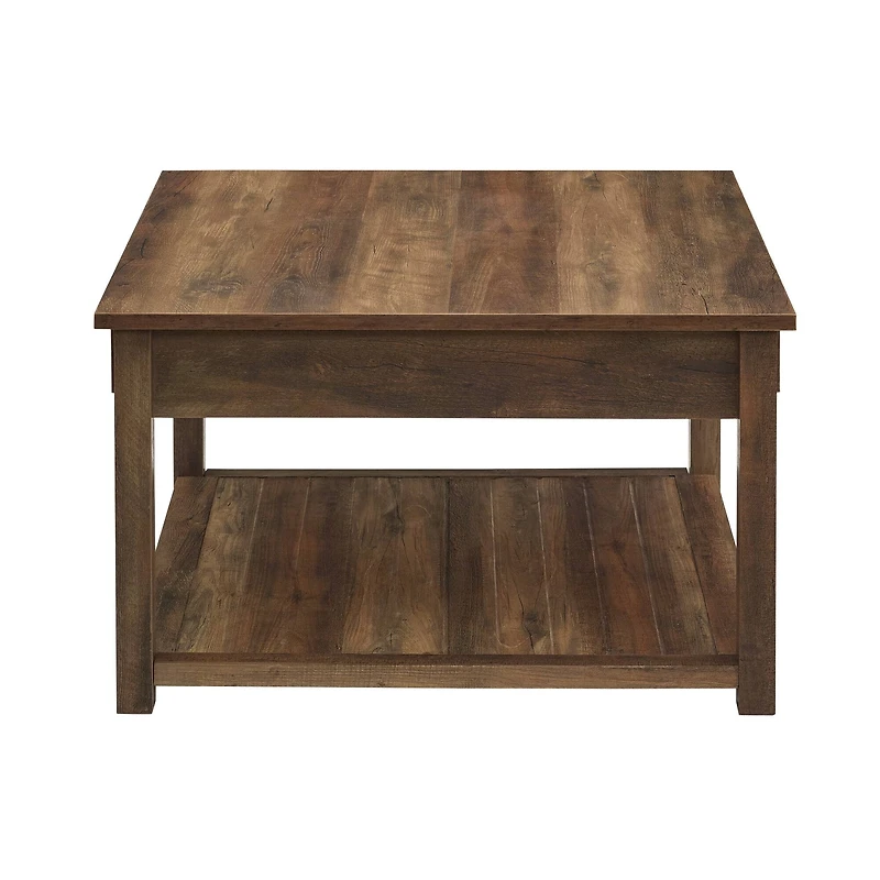 Walker Edison 30" Reclaimed Barnwood Square Country Coffee Table