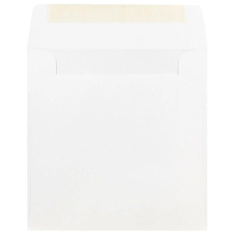 JAM Paper 6" x 6" White Square Invitation Envelopes