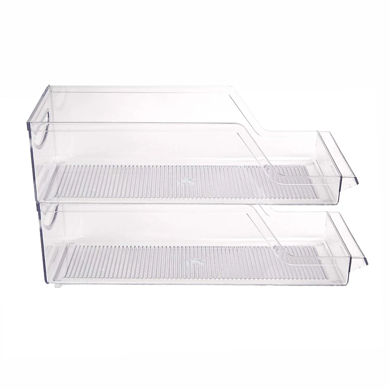 Mind Reader Clear Acrylic Stackable Pop Soda Can Dispenser Bin