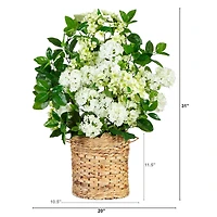 2.5ft. Artificial Mixed Flower Arrangement in Hyacinth Weave Basket