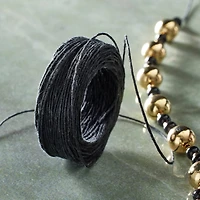 12 Pack: Black Waxed Linen Cord by Bead Landing™