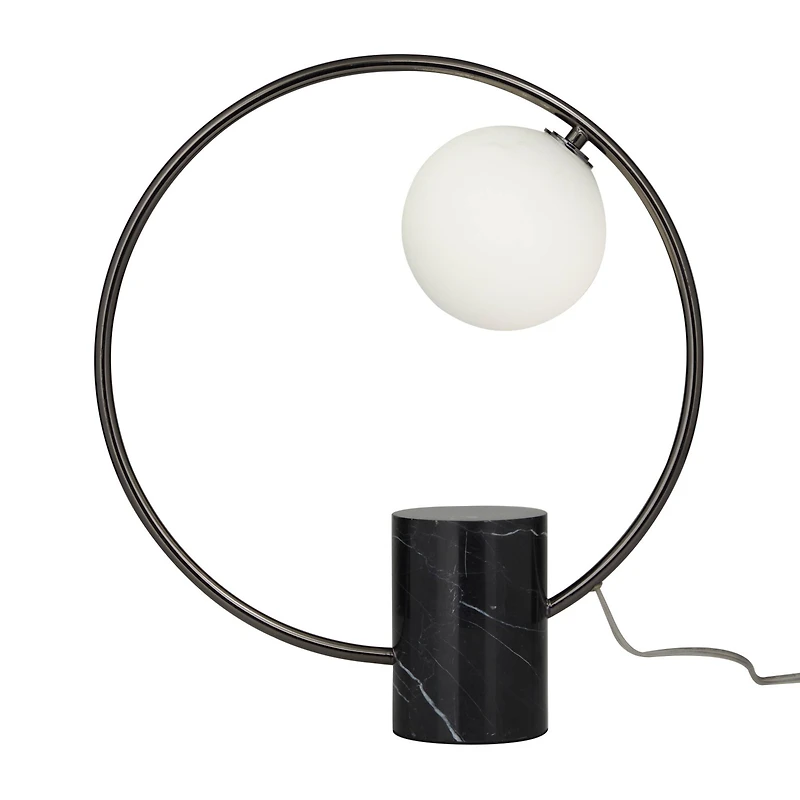 17.5" Marble Contemporary Abstract Accent Lamp