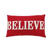 20" x 12" Red Believe Lumbar Pillow by Ashland®