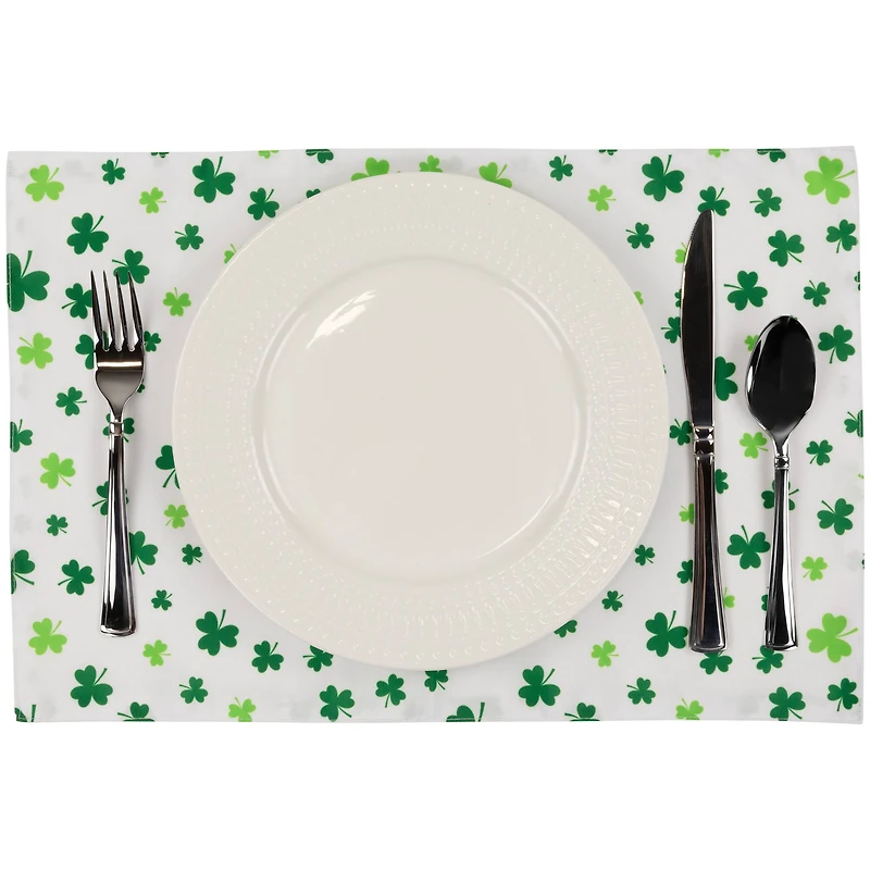 18" Shamrock Printed St. Patrick's Day Placemats, 4ct.