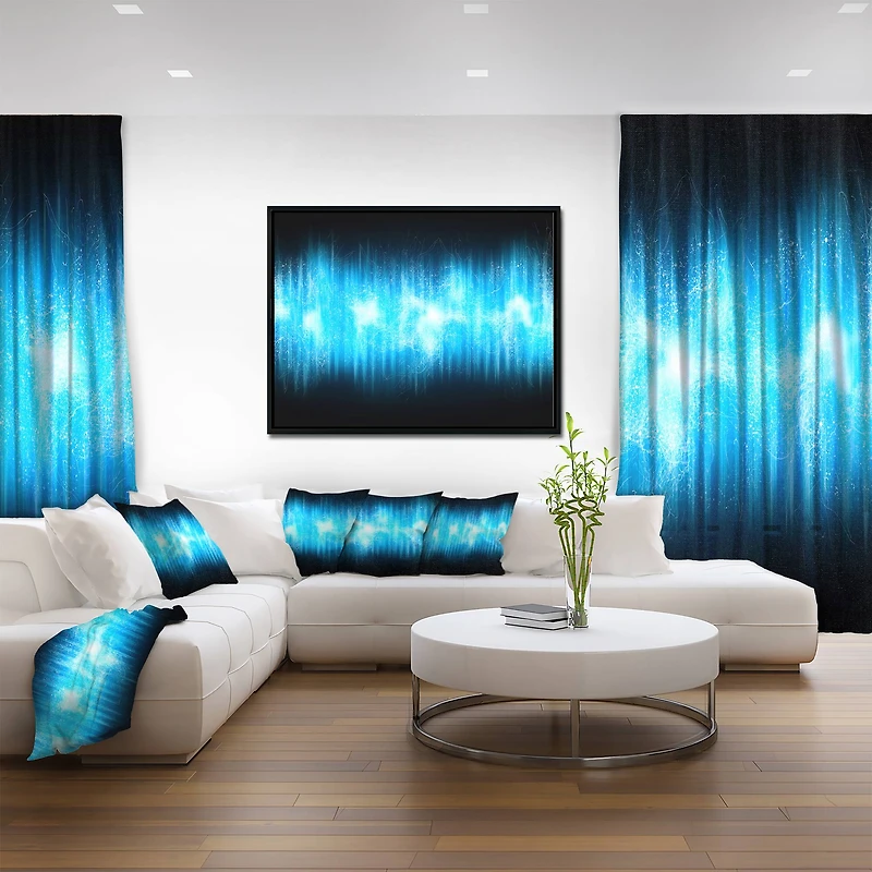 Designart - Blue Ice Flame Abstract