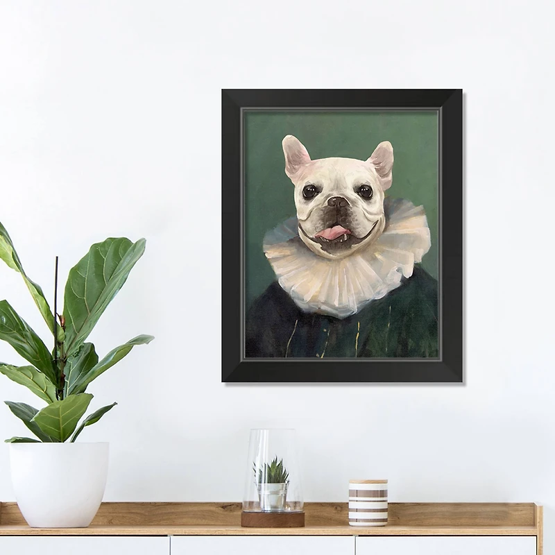 Victorian Chonk Painting 1 11" x 14" Black Framed Print Under Plexiglass