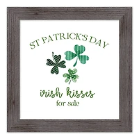 St Patricks Irish Kisses Framed Print 2 16" x 16" Western Gray Framed Print