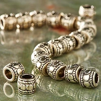 12 Pack: Sterling Silver Plated Tube Beads, 7mm by Bead Landing™