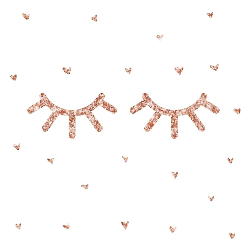 RoomMates Eyelash Peel & Stick Glitter Wall Decals