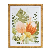 27" Framed Protea Floral Wall Art Set