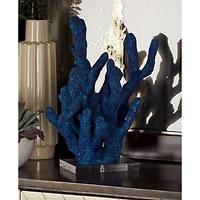 13" Blue Coral Coastal Sculpture