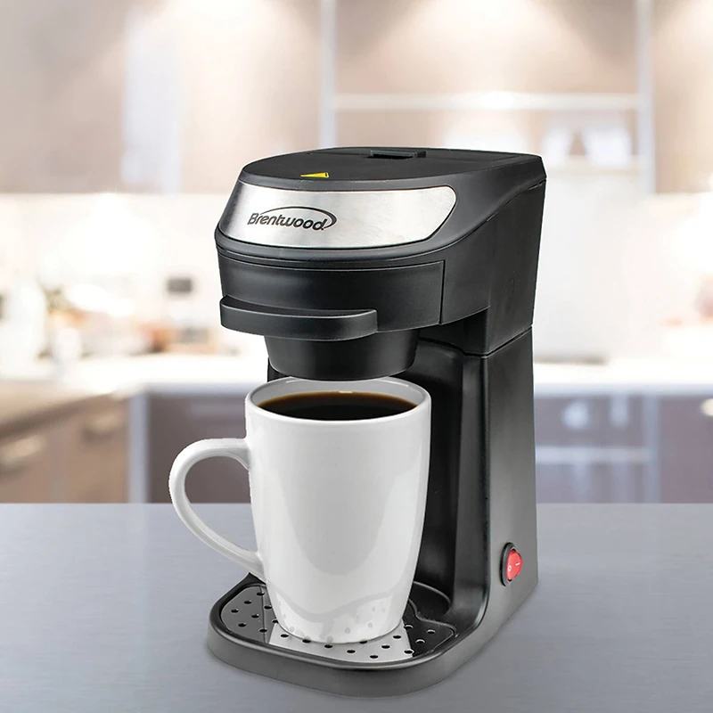 Brentwood Black Single-Serve Coffee Maker with Mug