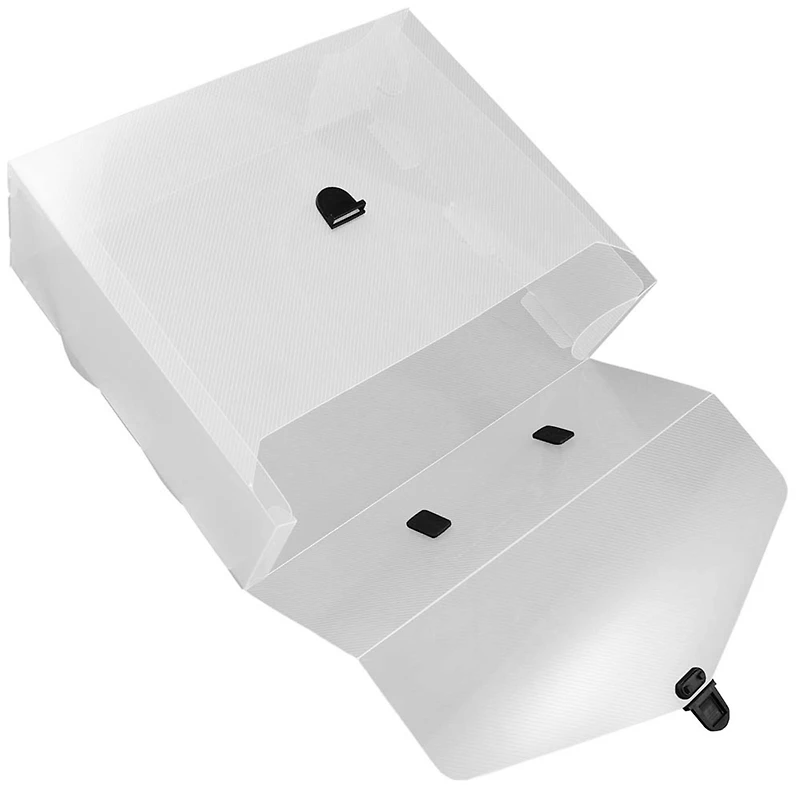 JAM Paper 10" x 12" Clear Plastic Portfolio File Carry Case