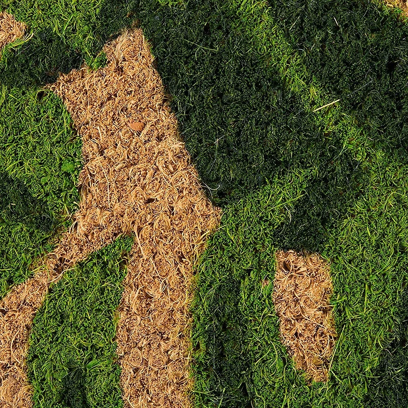 DII® J&M Palm Leaves Vinyl Back Coir Doormat