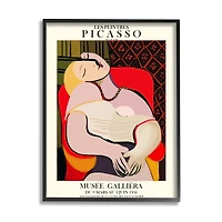 Stupell Industries Picasso Traditional Abstract Painting Dreaming Red Chair in Frame Wall Art