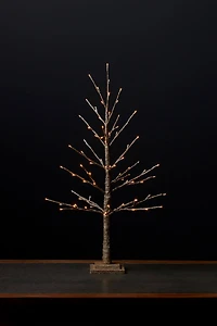 3ft. Pre-Lit Gold Twig Artificial Christmas Tree, Warm White LED Lights