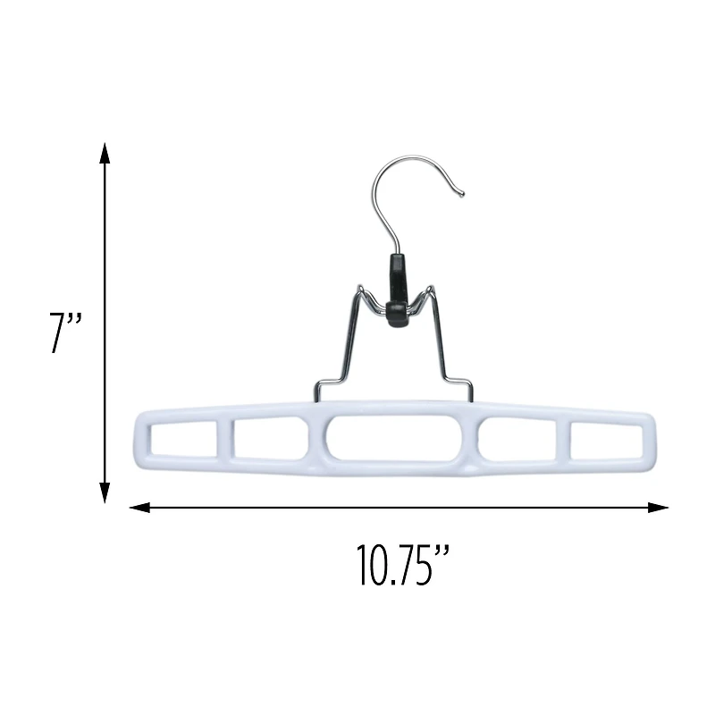Honey Can Do White Rectangular Clamp Hangers, 12ct.