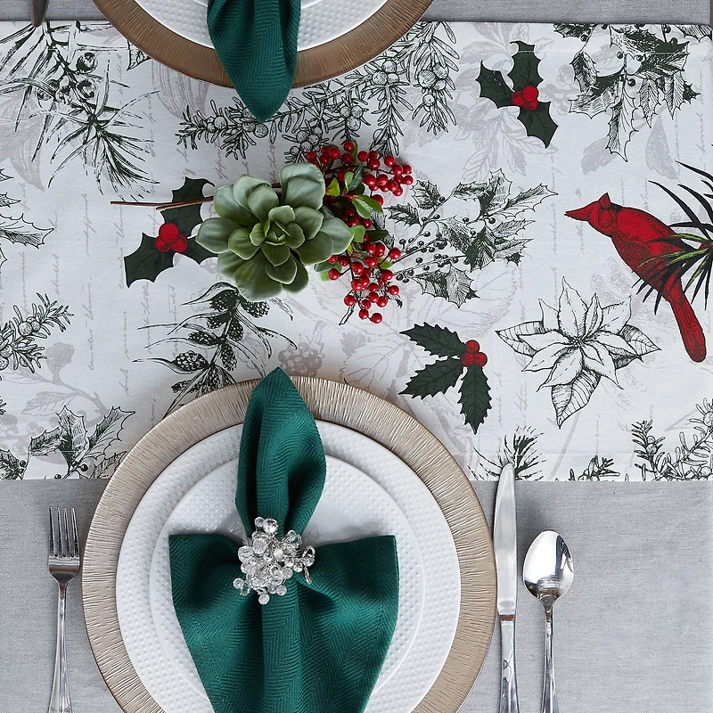 DII® 72'' Holiday Botanical Printed Table Runner