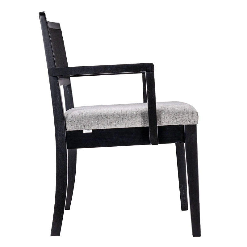 Hello Honey® 2.5ft. Crawford Mid-Century Modern Solid Wood Black Arm Chair