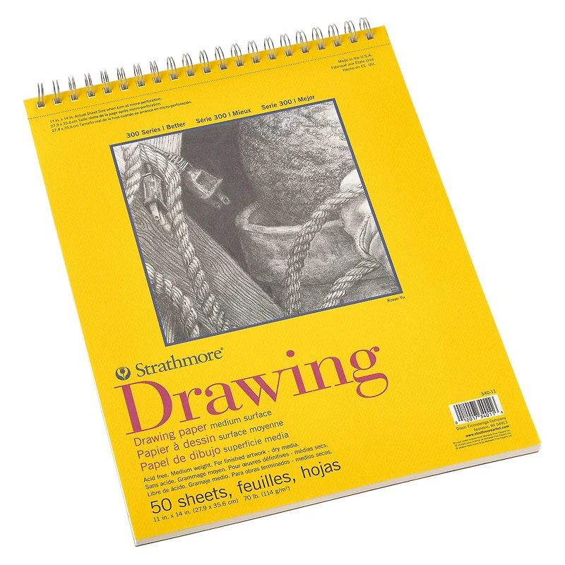 Strathmore® 300 Series Wired Drawing Paper Pad