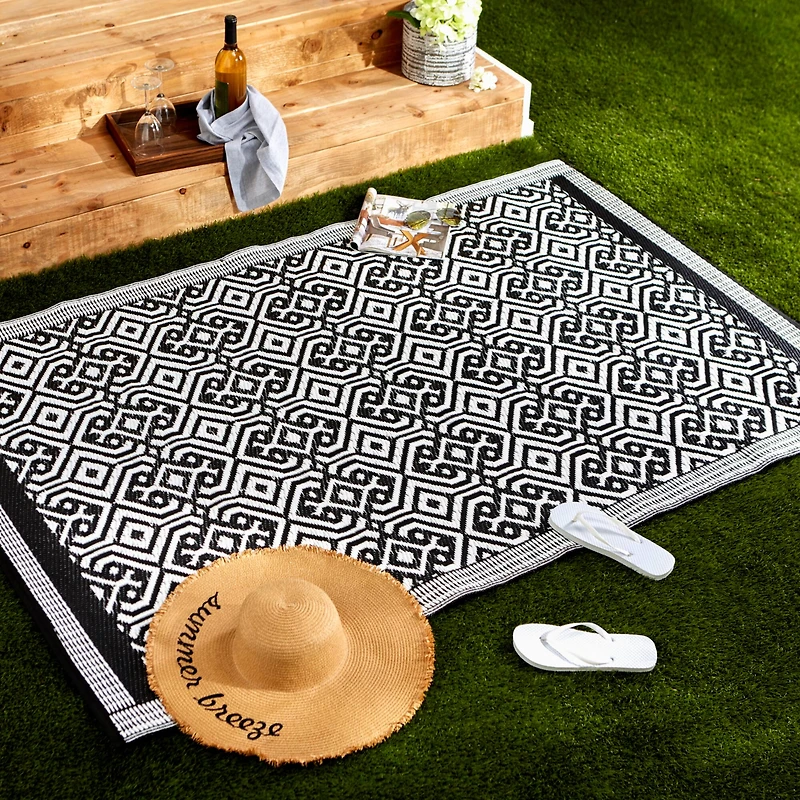 DII® Black Moroccan Rug, 4ft. x 6ft.