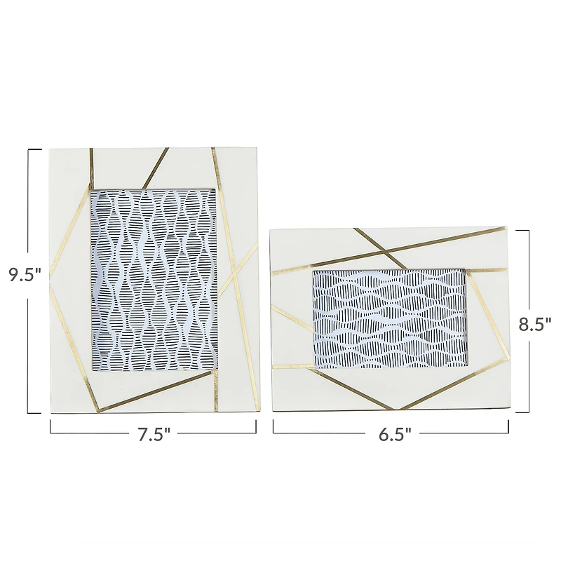 Hello Honey® 2 Pack White & Gold Photo Frame