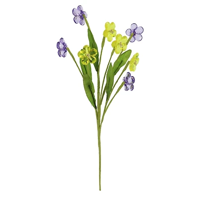 14" Purple & Yellow Acrylic Flower Pick by Ashland®