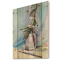 Designart - Cherry Blossom In Glass Jar