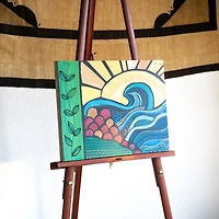 Art Alternatives Stained Wood Display Easel
