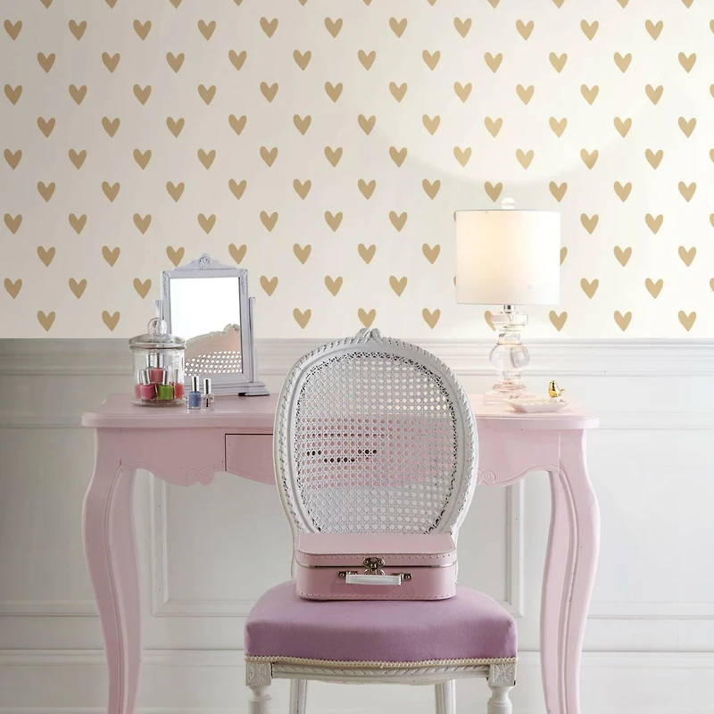 RoomMates Heart Spot Peel & Stick Wallpaper