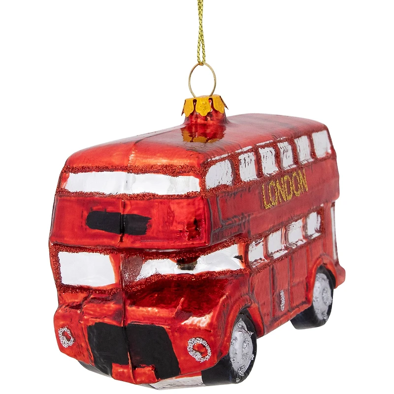 4.5" Red Double Decker London Tour Bus Christmas Ornament