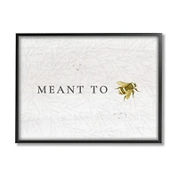 Stupell Industries Meant to Be Charming Phrase Honey Bee Pun Framed Wall Art