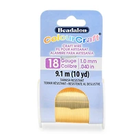 Beadalon® ColourCraft® Wire, 18 gauge, Gold