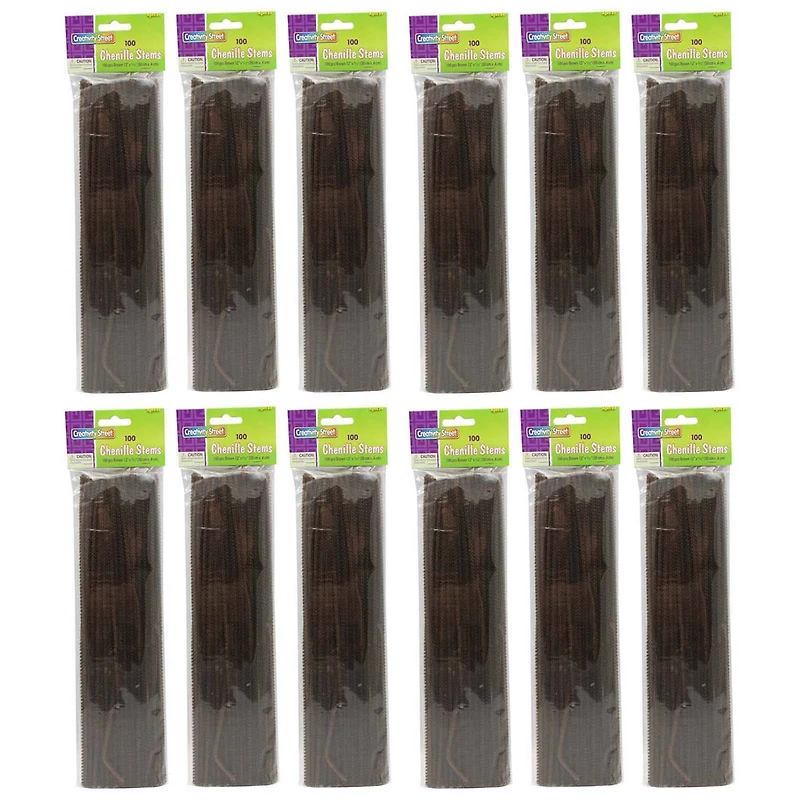 Creativity Street 12 Pack Brown Chenille Stems