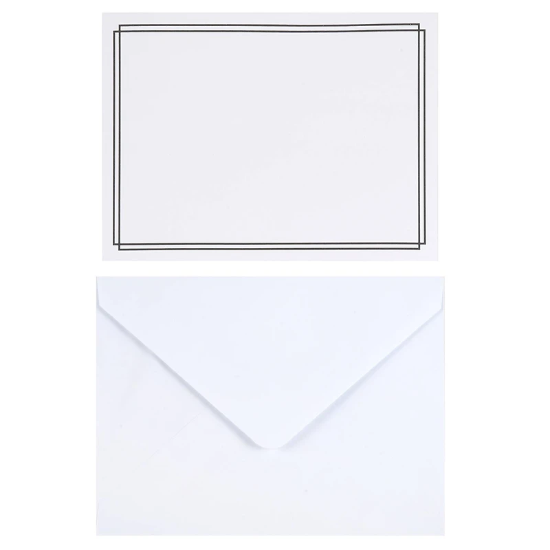Black Border Flat Cards & Envelopes by Recollections™, 5" x 7"
