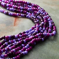 Purple Mix Glass Seed Beads, 6/0 by Bead Landing™