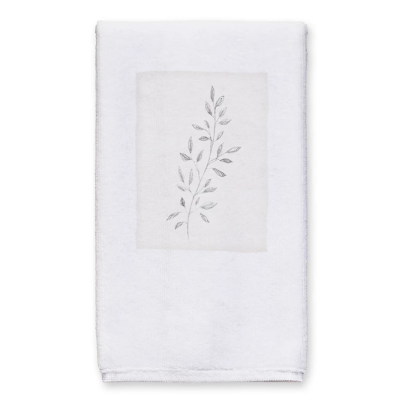 Leaves on Linen Tea Towel Set