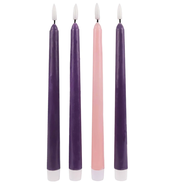 10.5" LED Wax Advent Taper Candles, 4ct. by Ashland®