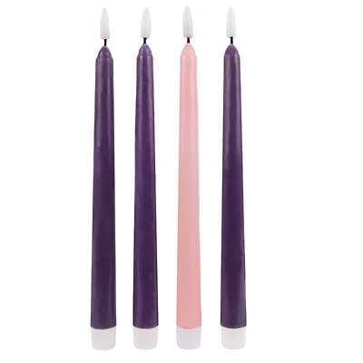 10.5" LED Wax Advent Taper Candles, 4ct. by Ashland®