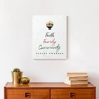 Faith Family Community Kwanzaa Canvas Wall Art