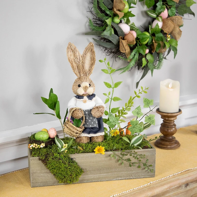 17.25" Boxed Garden Arrangement with Bunny Easter Decoration