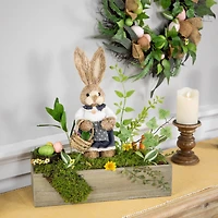 17.25" Boxed Garden Arrangement with Bunny Easter Decoration