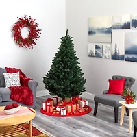 6ft. Pre-Lit Northern Rocky Spruce Artificial Christmas Tree, Clear Lights